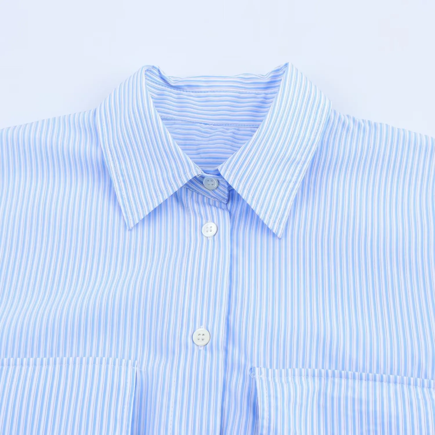 ลําลองลายยาว Sve irt ผู้หญิงหลวม Fit เส้นใยโพลีเอสเตอร์ Anti-Uv เดินทาง Sle irt กับ ket 33020