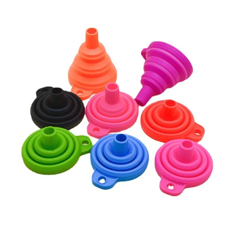 Kitchen Funnel Set Gadget Accessories Foldable Silicone Foldable Funnel for Filling Water Bottles With Liquid Transfer