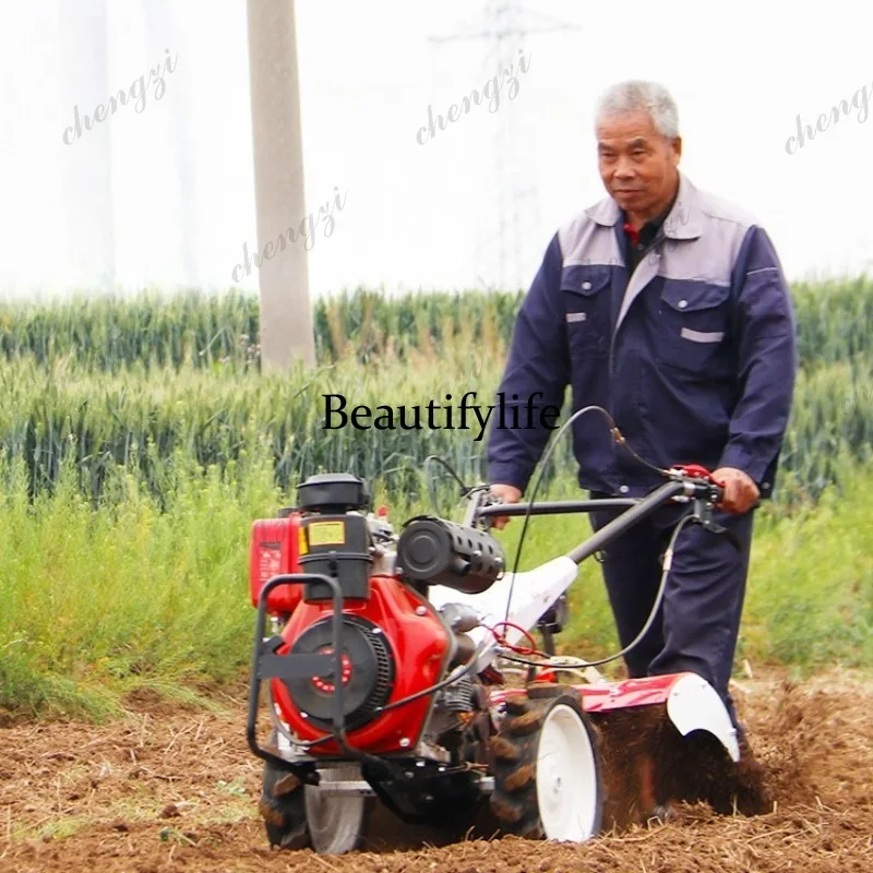 

Agricultural rotary tiller cultivated land new small ploughing ditch four-wheel drive