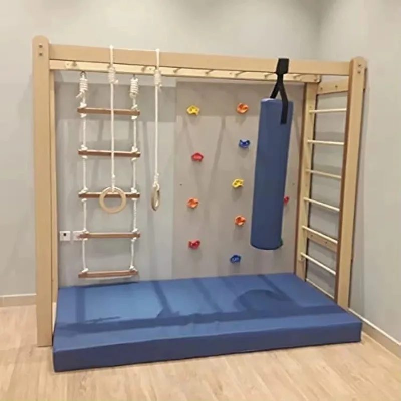Indoor wooden swing for preschool daycare garden family clinic treatment