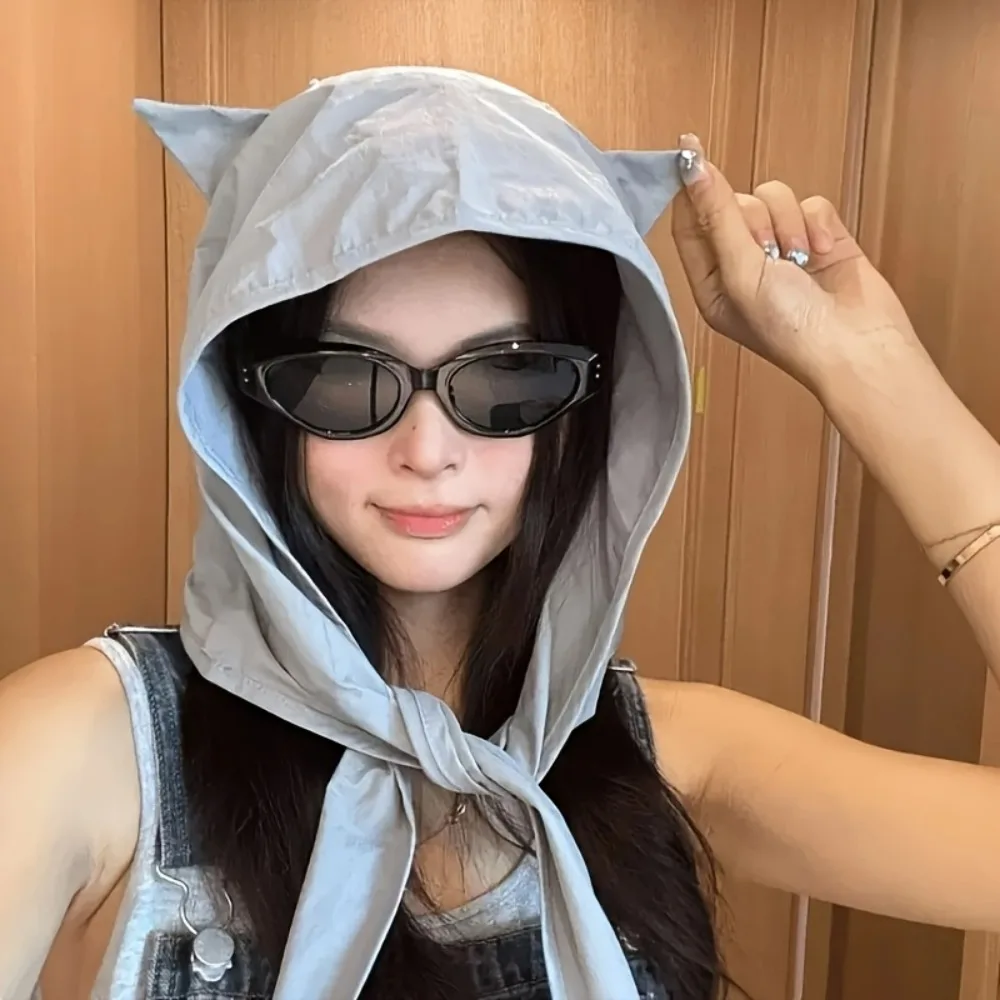 Cat Ear Quick-drying Sun Protection Hat Headscarf Lightweight Multi-functional Hat Suitable for Beach Outdoor Activities