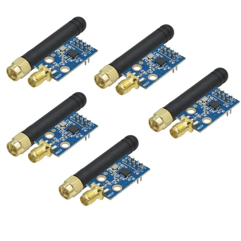 B27B 5Pcs CC1101 Wireless Module With SMA Antenna Wireless Transceiver Module For 433MHZ Enhance The Signal