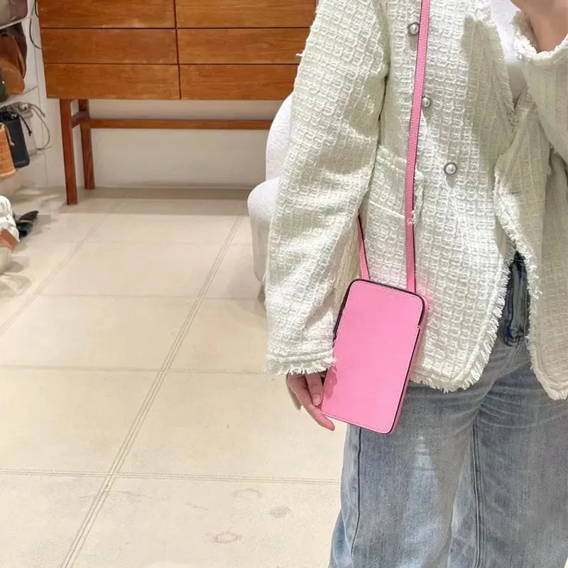 Bolsa Crossbody de Couro Genuíno para Mulheres, Bolsa Quadrada Pequena, Bolsa de Ombro, Sacos Do Telefone Móvel, Alta Qualidade, Luxo, Design De Marca, Moda, Senhora, 2024