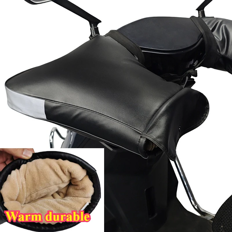 

Protective Electric Scooter Thick Warm Handlebar Grip Handle Bar Muff Rainproof Motorcycle Gloves Guante Moto Winter Glove
