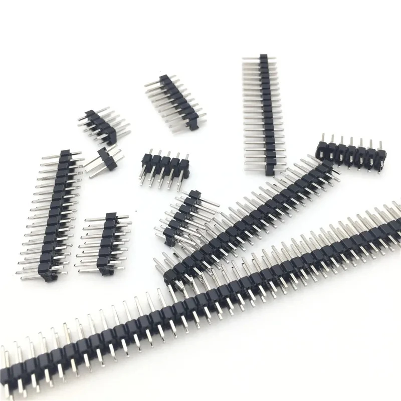 50PCS 2*2-40Pin 2.0mm Double row Male PCB Board Pin Header Connector Strip Pinheader 2p 3p 4p 5p 6p 7p 8p 9p 10p 12p 14p 15p 40p