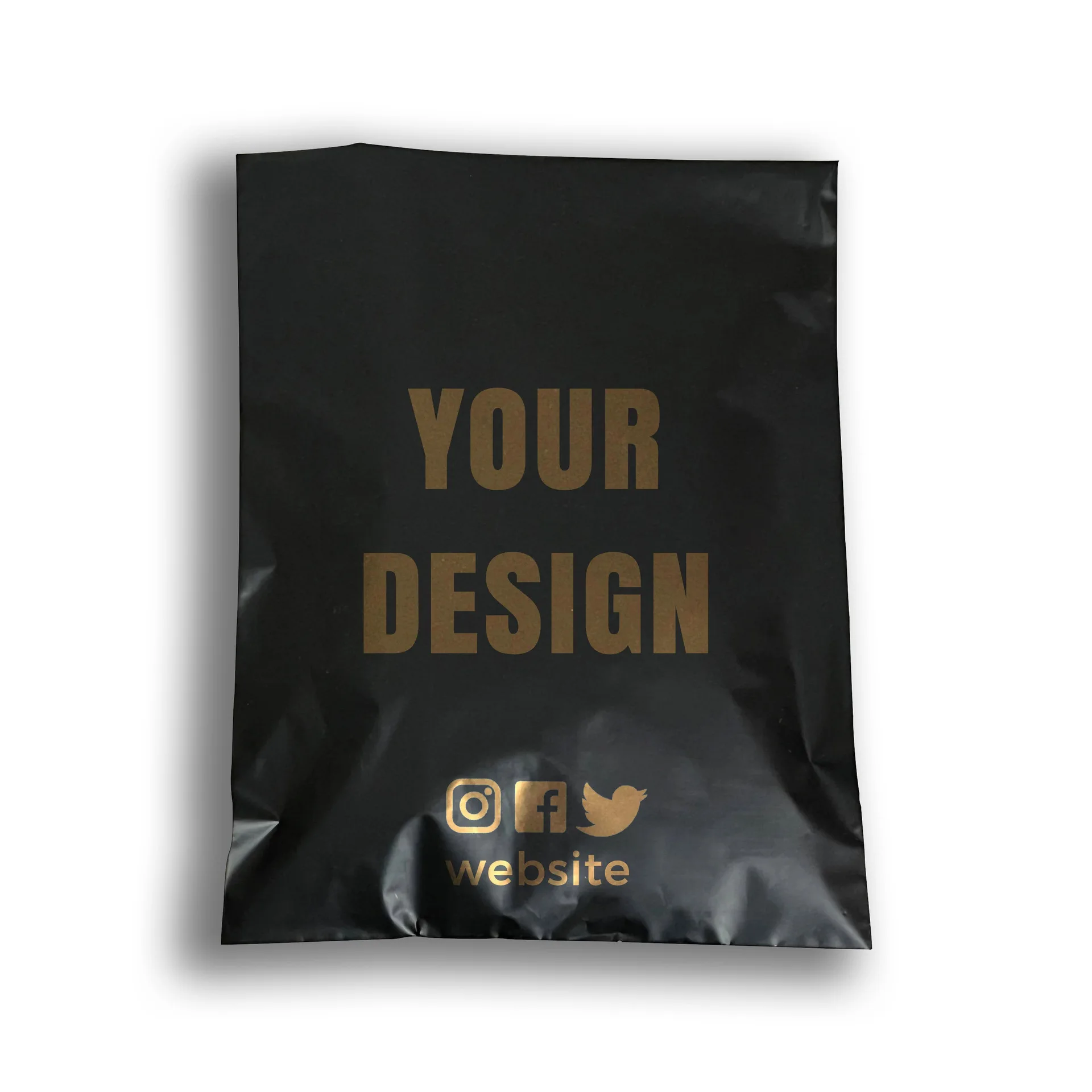 Schwarze Express-Geschenkverpackungstasche, wasserdichte Plastiktasche, Transportprodukt, selbstversiegelte Tasche, individueller Logodruck – Detail 7