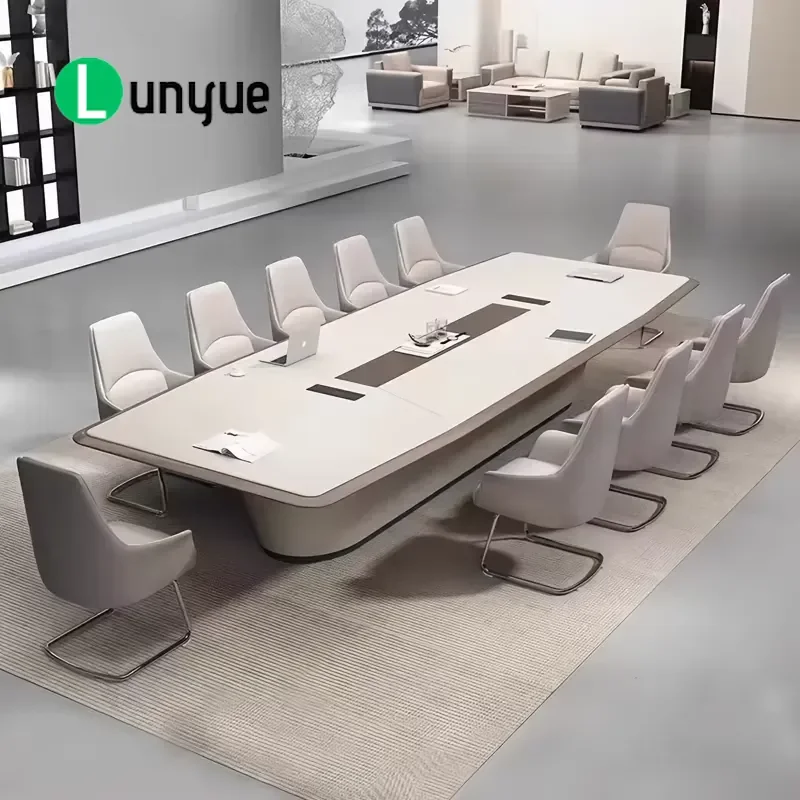 Luxury Painted Office Conference Table Modern High-end Boss Desk Meeting Table for Business Executive Workspace Durable