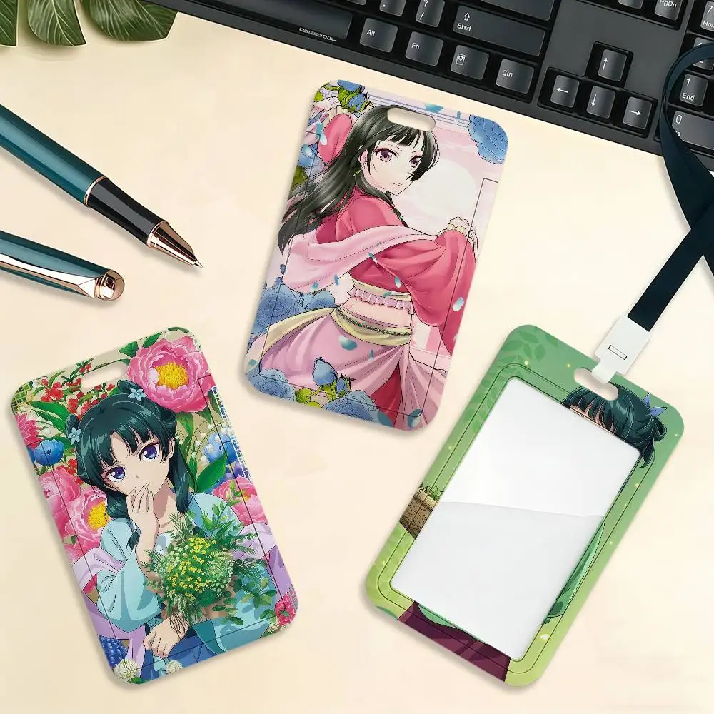 Anime Maomao The Apothecary Diaries Kartenhalter, Kartenetui, Bankkreditkartenhalter, Studentenausweis, U-Bahn-Ausweis, Arbeitserlaubnis, Ausweishalter