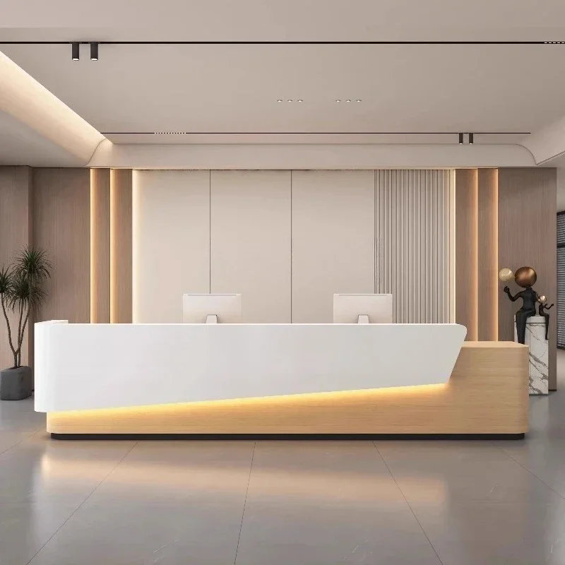 مكتب استقبال الشركة عرض صالون تجميل عالي الجودة مكاتب عملاء فاخرة تصميم حديث للكبار أثاث Escrivaninha #1