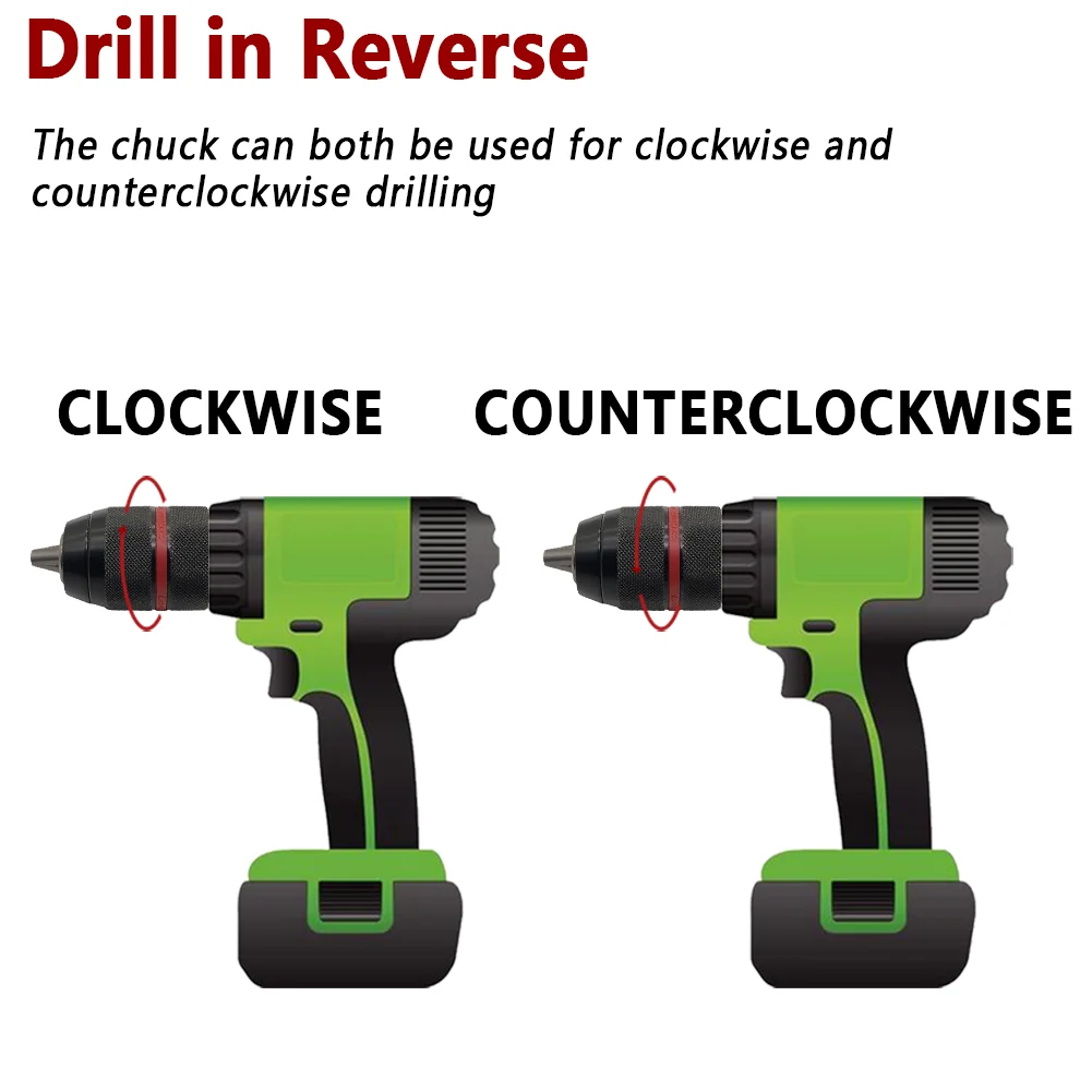 Imagem -05 - Metal Heavy Duty 220unf 13 mm Keyless Broca Chuck Hex Shank Sds Soquete Quadrado Feminino Adaptador Hardware Ferramenta Profissional
