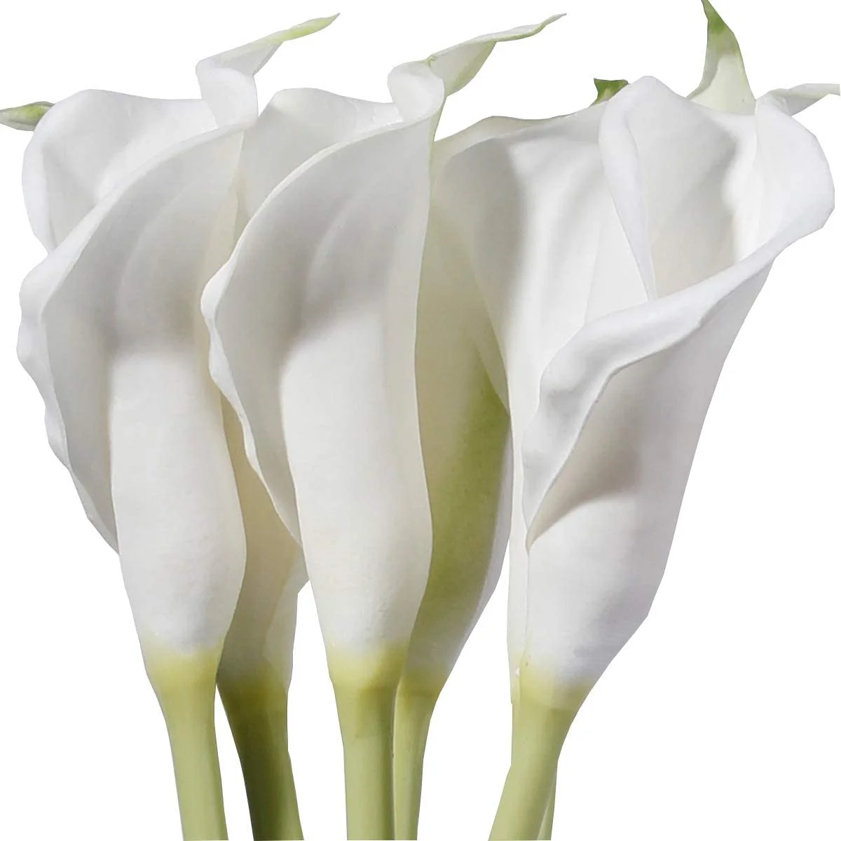 25'' große weiße künstliche Calla-Lilienblumen, 6 Stück, natürliches Aussehen mit langem Stiel für Hochzeitsfeiern, Tischdekoration – Detail 1