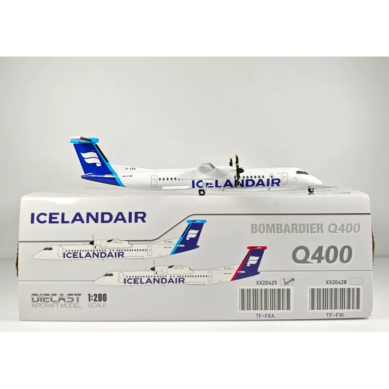

JC Wings 1/200 Scale Icelandic Airlines Dash8-Q400 TF-FXA Alloy Aircraft Model Collectible Decorative Item