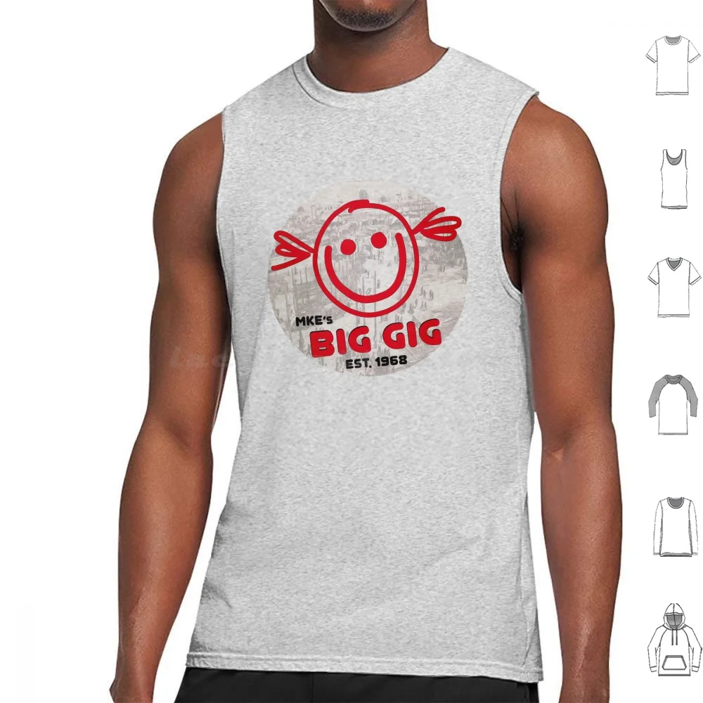 The Big Gig ? Mke Summerfest ? , Wi Tank Tops Print Cotton The Big Gig Wi Summerfest Mke Summerfest Flag Chicks Bears