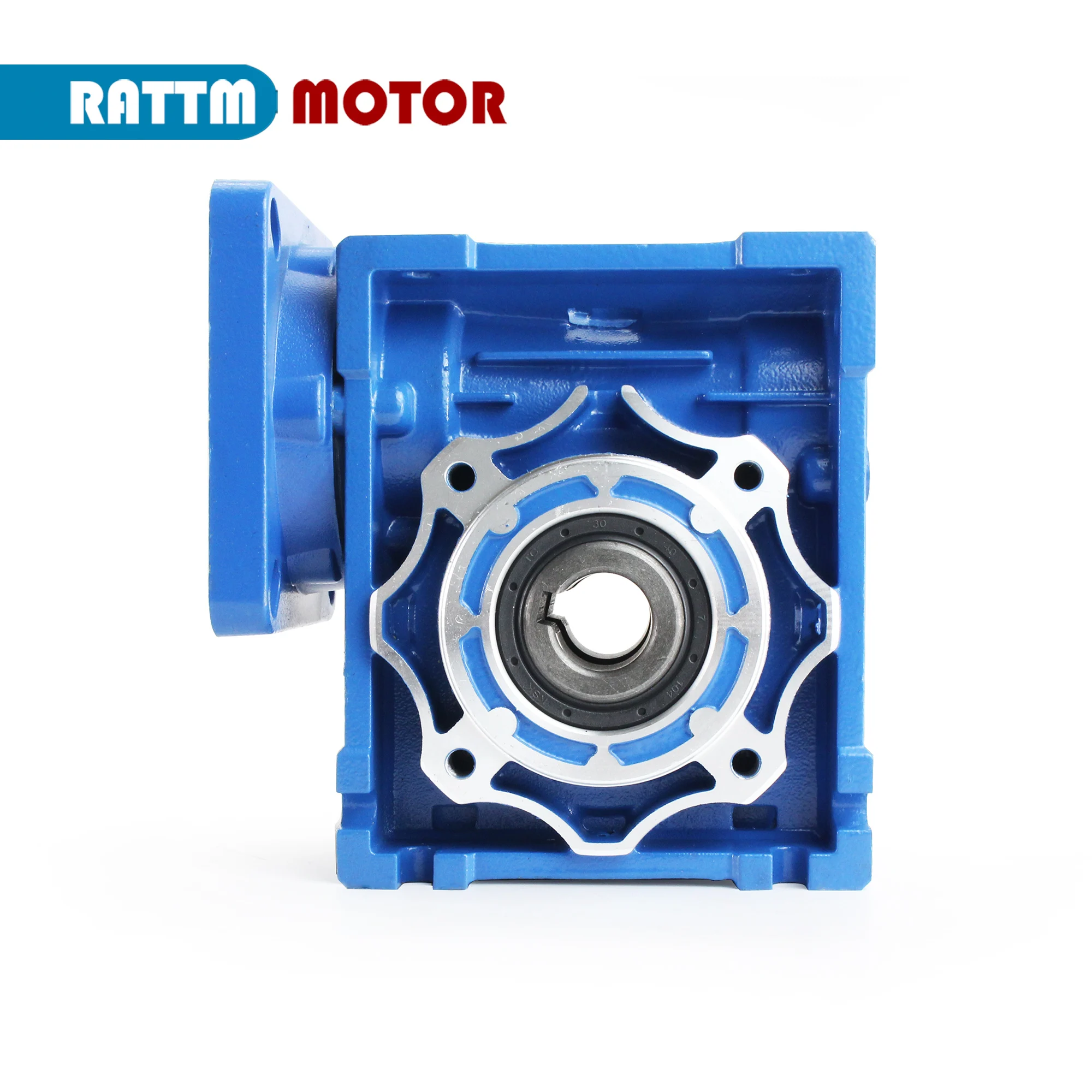 Imagem -02 - Grande Torque Nmrv090 Worm Gear Gearbox Redutor Relação para Flange 110 130 Servo Stepper Motor Entrada 19 mm 22 mm 24 mm 28 mm
