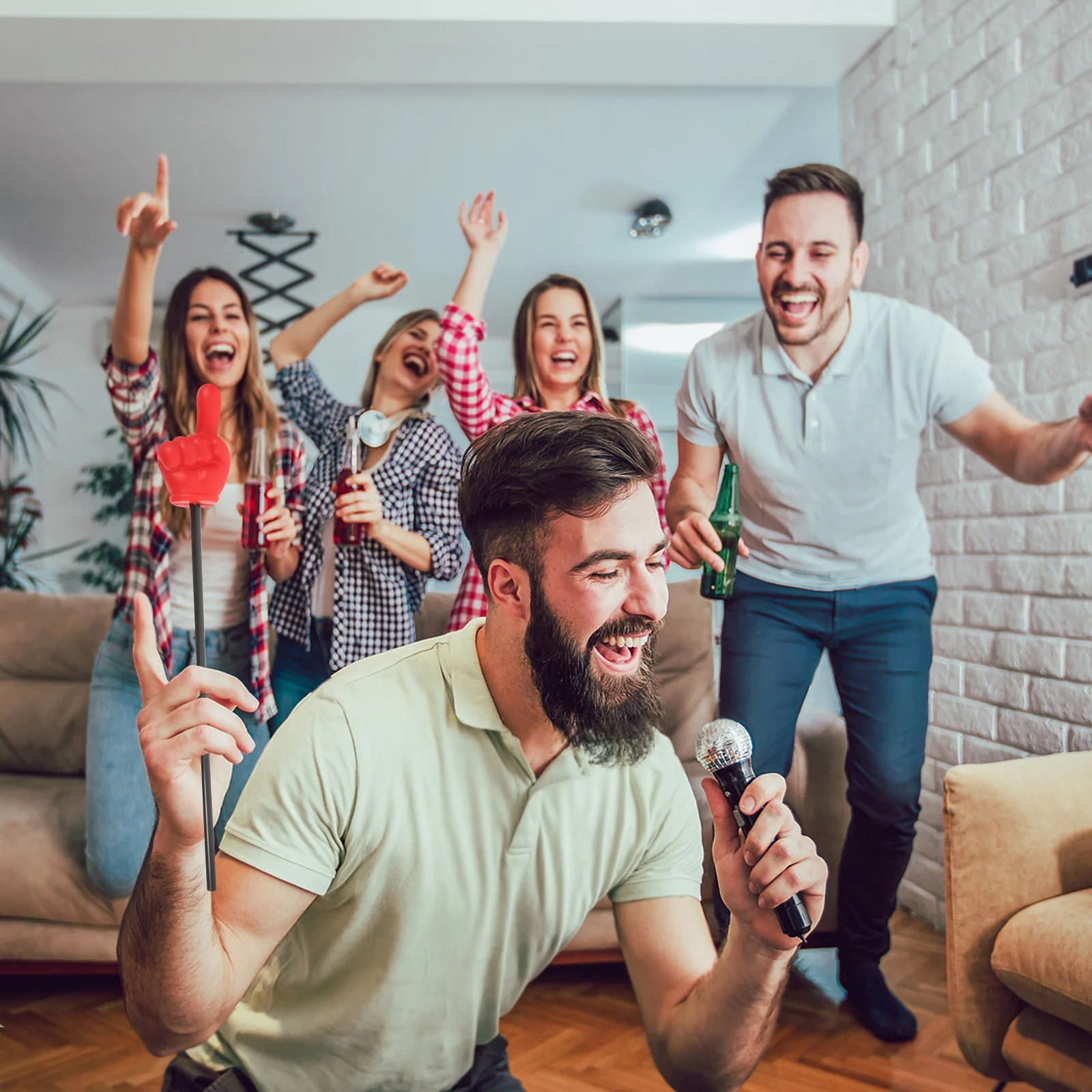 Herramienta interactiva de juego de fiesta con palo de gestos para el aula de baile, puntero de enseñanza que ilumina el dedo