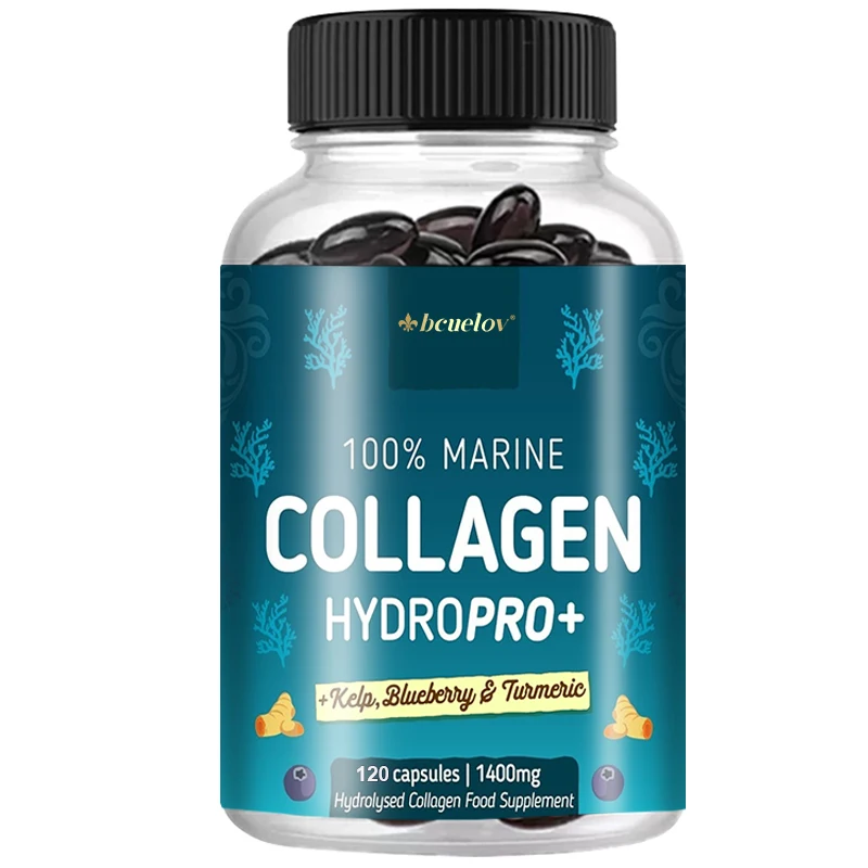 HYDROPRO-Colágeno Marinho Hidrolisado, Suporta a pele e articulações, Cabelo e unhas saúde, Suplemento nutricional