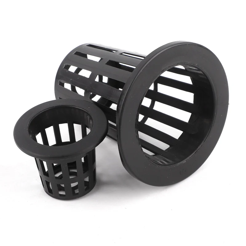 50Pcs Black Hydroponic Baskets Mesh Cup Vetical Hydroponic Growing System Organic Soilless Planting Aeroponic Nursery Pots