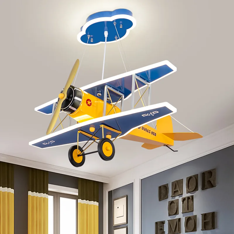 Kids Room Lamp Children Chandelier Airplane Hanging Lamp Light Kids Room Led Light Children Ceiling lamp