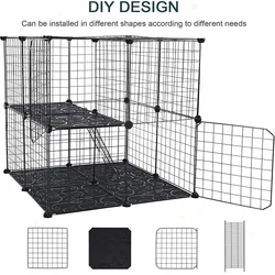 DIY kojec dla zwierząt drut klatka dla królika dla kotka, Crate Cave wielofunkcyjna hodowla do spania, szynszyle i małe zwierzęta