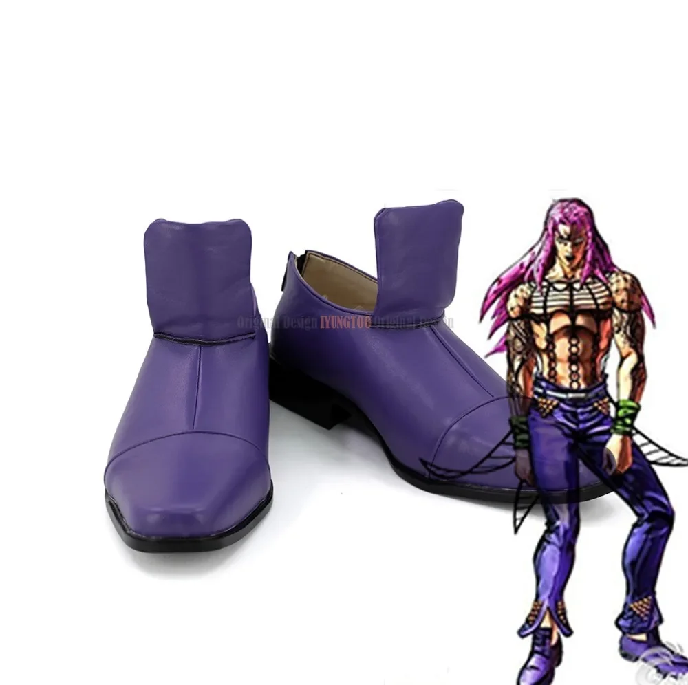 

Diavolo Purple Shoes Cosplay JoJo'sBizarreAdventure 5 Diavolo Cosplay Boots Custom Made