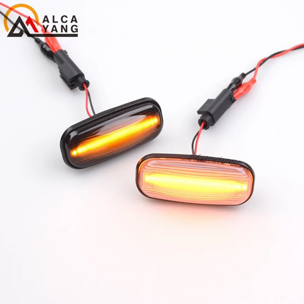 Sequential Flashing LED Turn Signal Side Marker Light For Land Rover Discovery 2 1999-2004 Defender Freelander 1 2002-2005