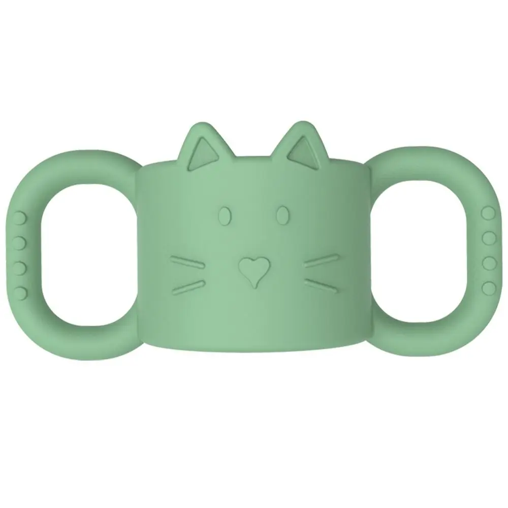 Food-Grade Silicone Bottle Sleeve Cute Cat Face Insulated Grip Bottle Handle Sleeve Reusable for Dr. Brown’s 8 oz/4 oz