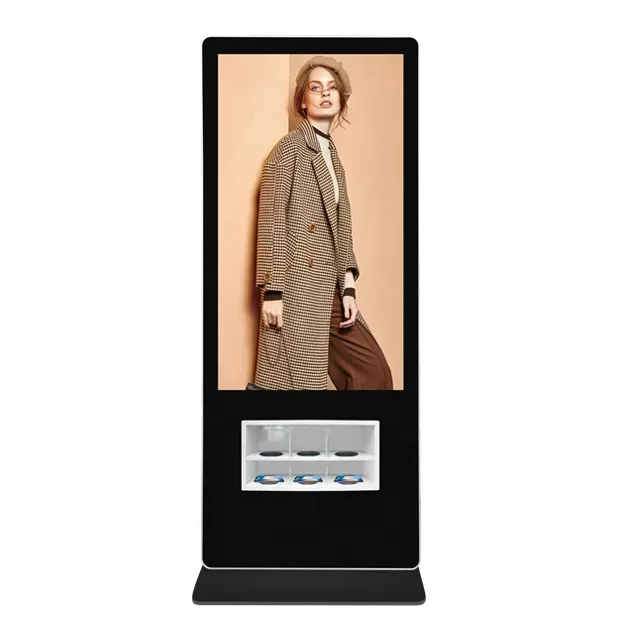 

New genevision 55 inch digital screen fast wireless charger smart mobile phone charging station lcd kiosk HOT SALES