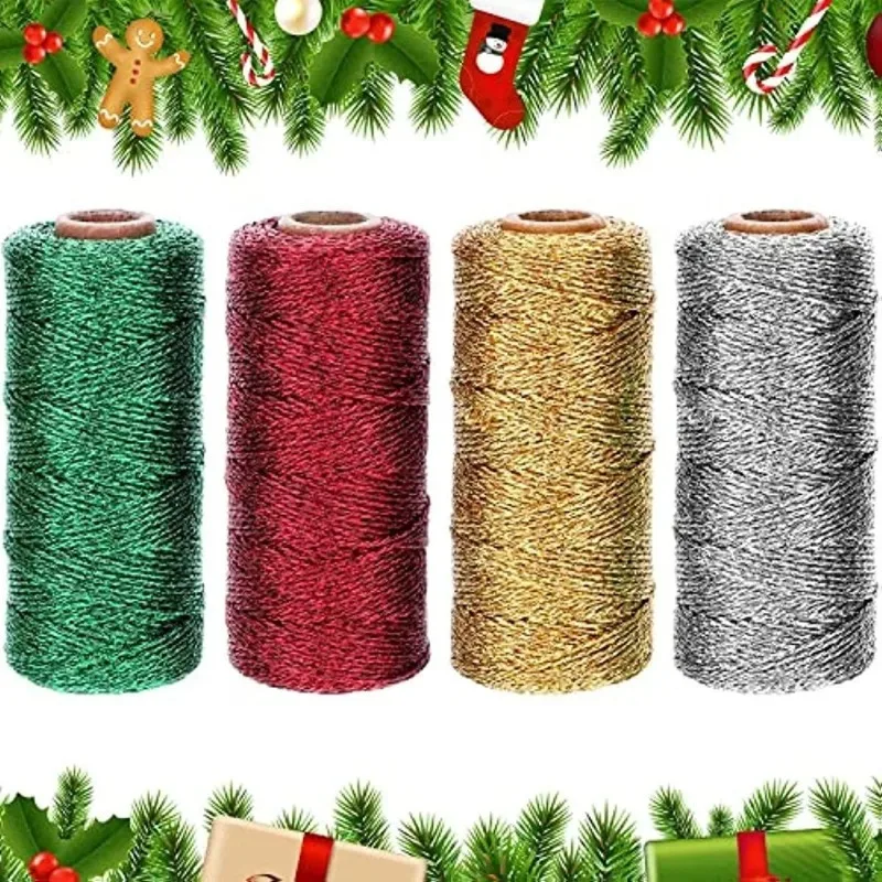 1PC Metal Rope Baker Twine, Assorted Wrapping, DIY Crafts Gifts, Christmas