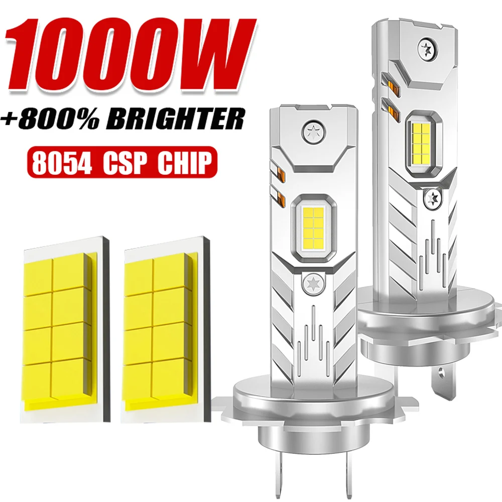 

H7 H4 H1 Светодиодная лампа для фар Мини Беспроводная 1000W 6000K 7535 CSP для автомобильных фар Автодиодные лампы H7 Turbo Led 12V Автомобильные