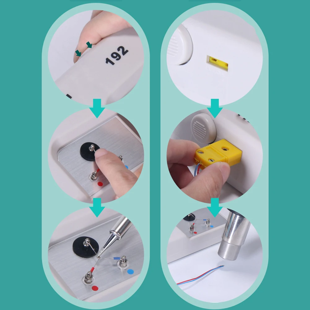 K-Type Thermocouple Soldering Iron Thermometer Battery Replacement Indicator L160*H43*W82cm For Soldering Iron