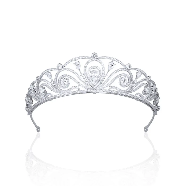 Vintage Luxury Jewelry High-end Crown Headwear Accessories for Dubai Festival Bridal Wedding Anniversary Gift H-16