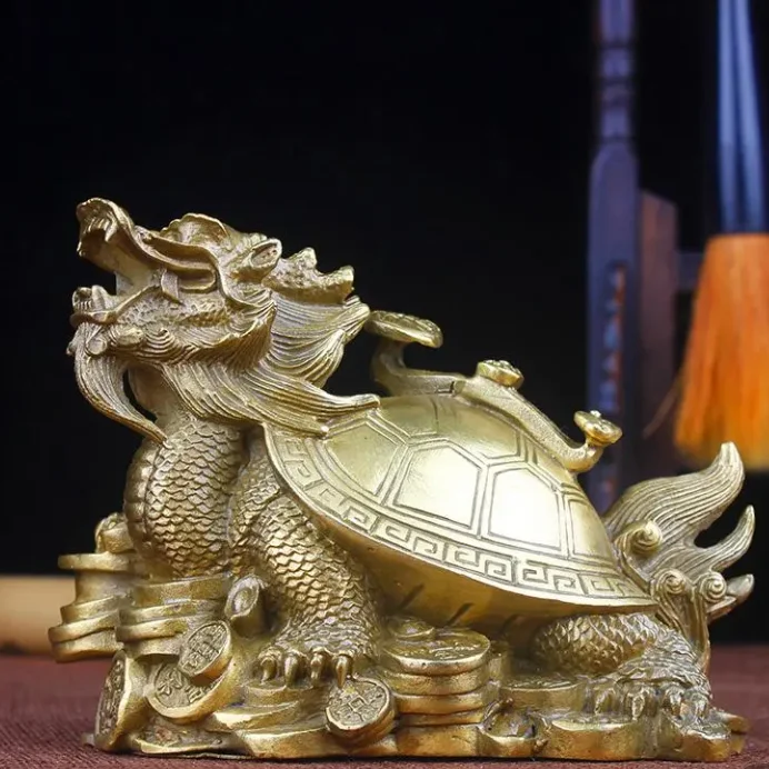 ornamento-premium-in-ottone-a-forma-di-tartaruga-drago-testa-di-drago-e-dorso-di-tartaruga-in-ottone-puro-artigianato-portafortuna-accessori-decorativi-personalizzati