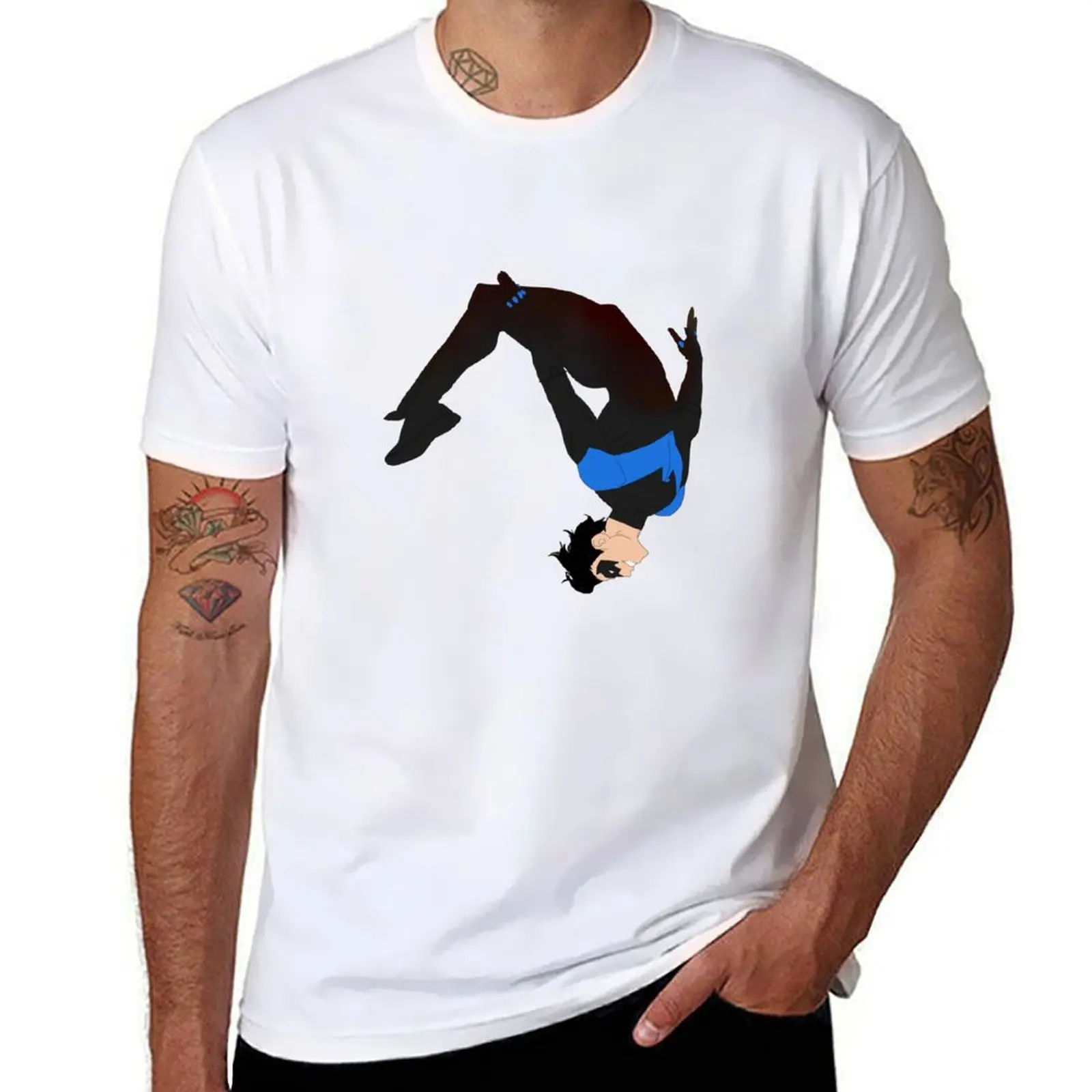 

Футболка Nightwing, забавные футболки, мужская футболка, мужские футболки из 100% хлопка, роскошные брендовые мужские футболки, хлопковая футболка