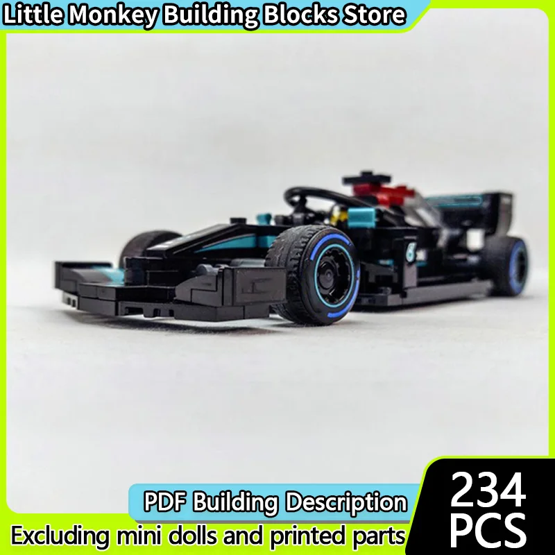 

City Car Model MOC Building Bricks W12 Single-Seater Racing Car Modular Technology Children Holiday Gifts Assemble Toys Suit