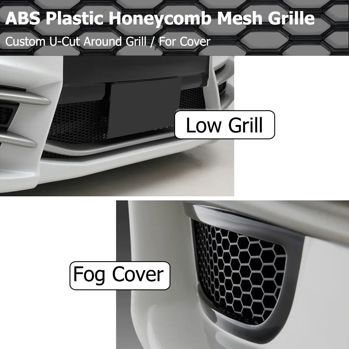 120X40cm 100x33cm Universal Hood Vent Racing Grills Grill Honeycomb Hexagon Mesh Grille ABS Plastic Spoiler Bumper Vents