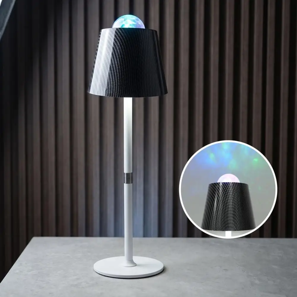 Portable Wireless Table Lamp Acrylic Portable Light for Camping Led Projection Desk Lamp with Transparent Acrylic Shade Portable