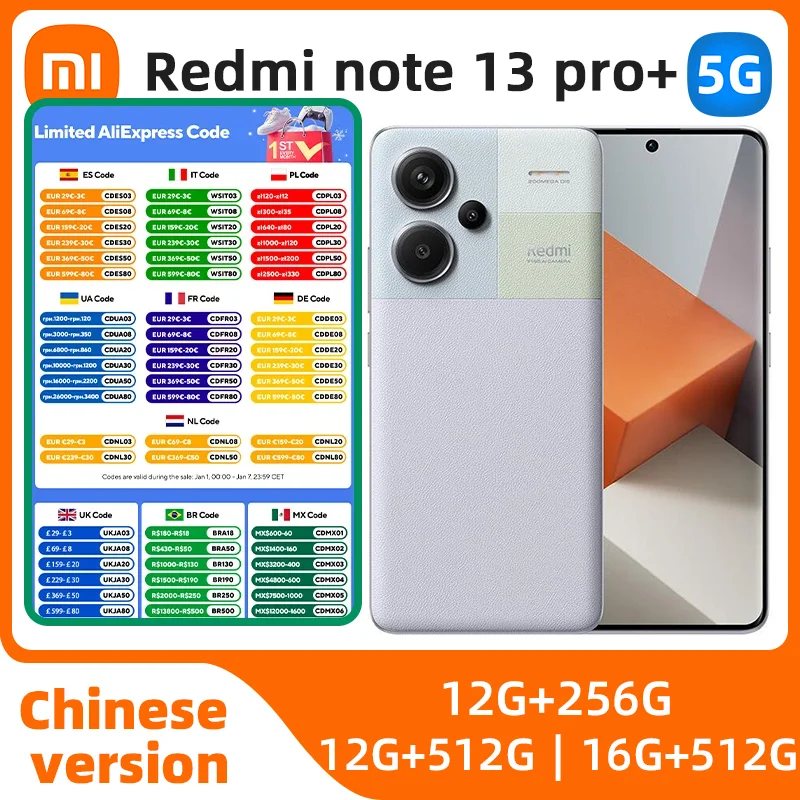 xiaomi redmi note 13pro+  Android 5G Unlocked 6.67 inch 12GB RAM 256G ROM All Colours in Good Condition Original used phone