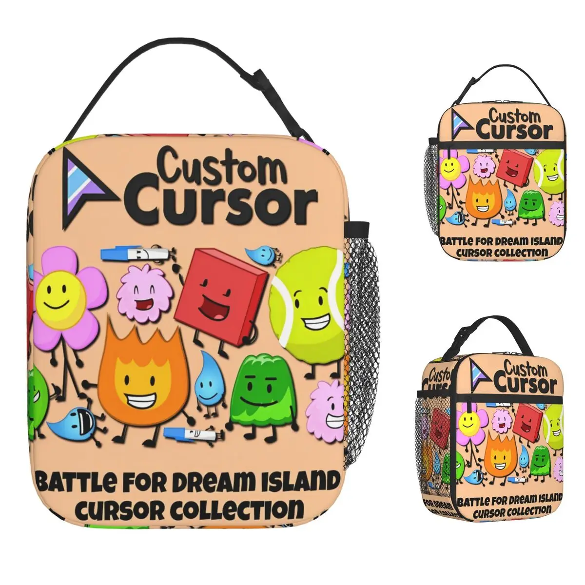 

Leisure BFDI Battle For Dream Lunch Bag Custom Lunch Box Aesthetic Travel Cooler Bag Portable Oxford Thermal Lunch Bags