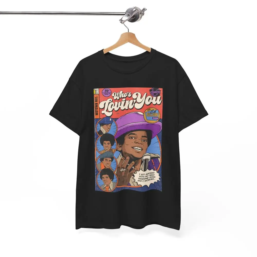 Michael Jackson Comic T shirt Jackson 5 Unisex Heavy Cotton Tee