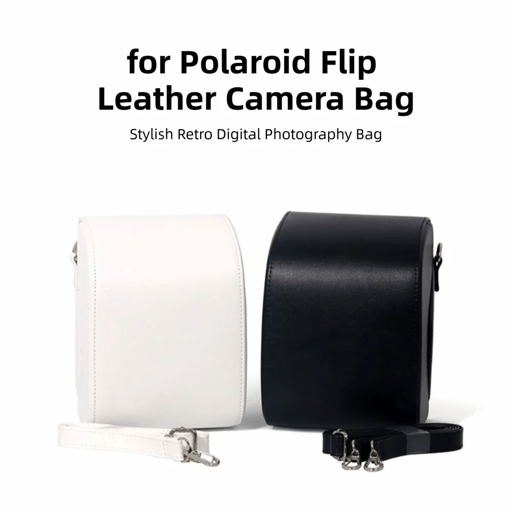 PU Leather Instant Camera Case Dustproof Shockproof Camera Storage Bag Detachable Strap Scratch Resistant for  Flip