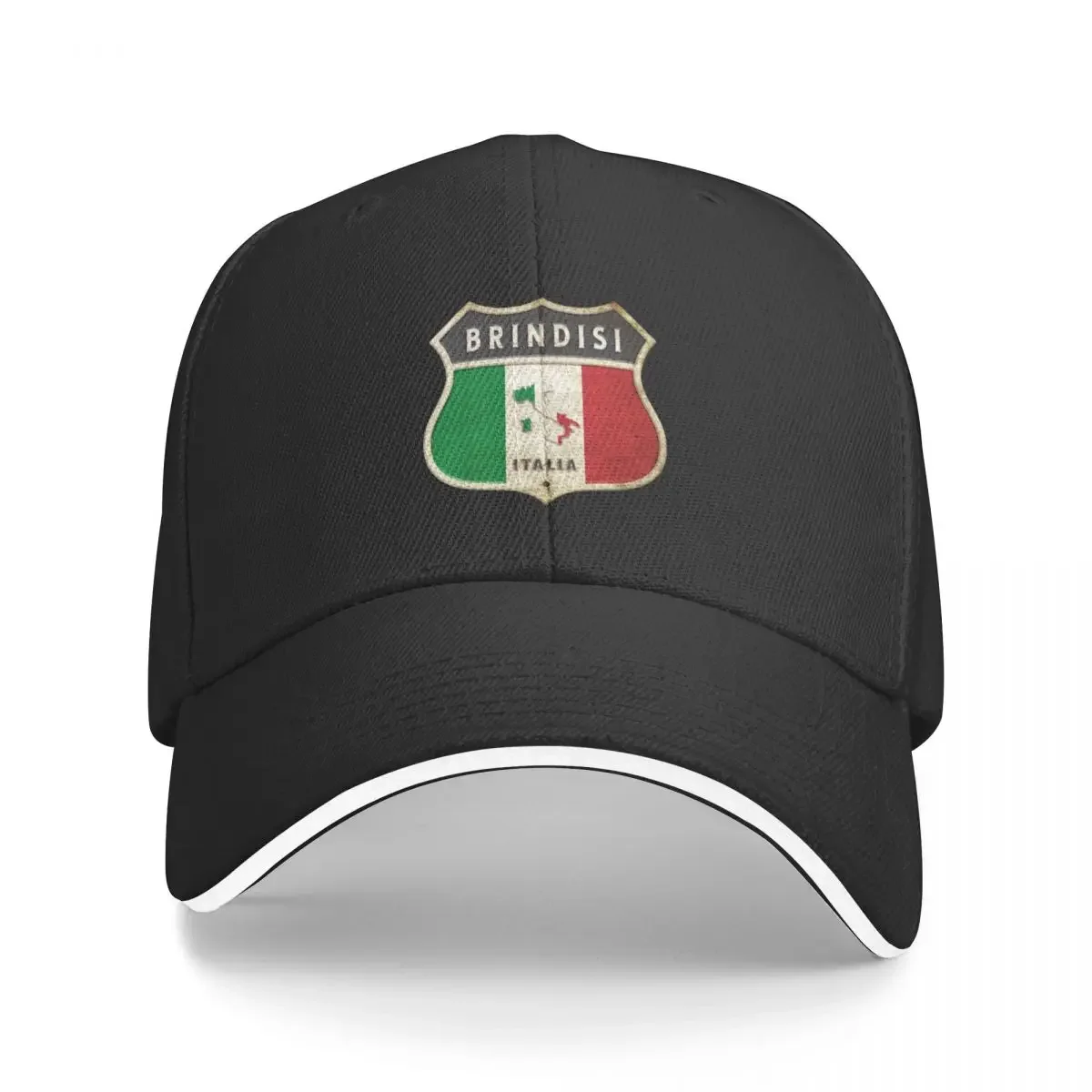 New Brindisi Italy coat of arms flags design Baseball Cap Custom Cap fishing hat Golf Hat Men Women's