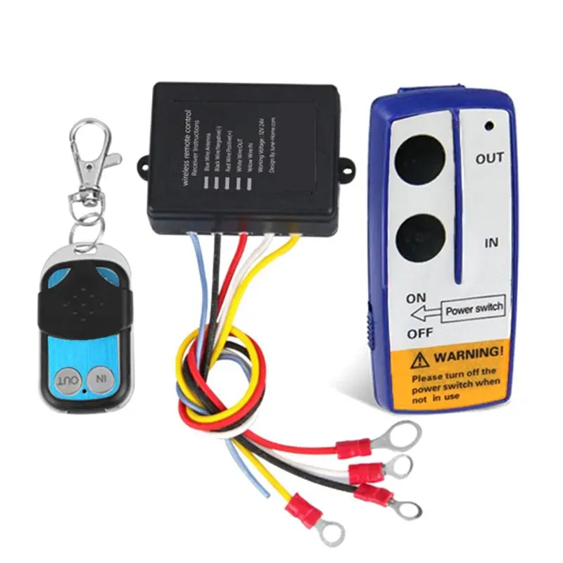 

ABXV-Versatile Universal 12/24V Electric Winch Remote Control System Kit For Jeep ATV SUV Truck Wireless