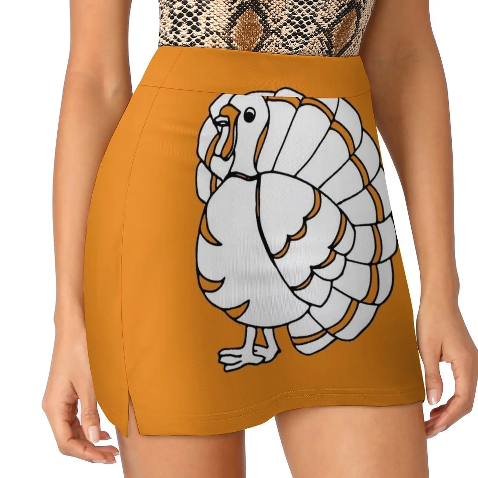 

Cute Thanksgiving Turkey Clothing Women's skirt Aesthetic skirts New Fashion Short Skirts E98517 Autumn Seasonal Fall Fall