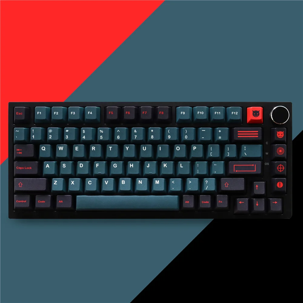 

GMK Evil Dolch Keycaps Dye Sub Durable PBT Smooth Texture 129 Keys Cherry Profile Keycap for Mx Switch 61/64 Mechanical Keyboard