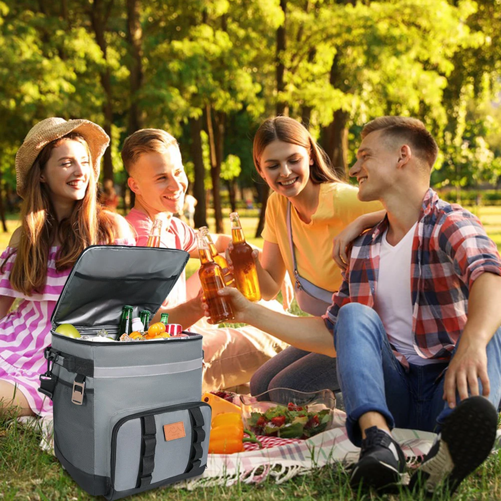 

Insulated Rolling Cooler Bag Detachable Large Thermal Food Delivery Box Portable Lunch Backpack for Outdoor Car Travel&Takeout