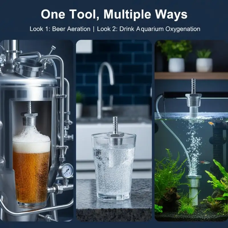 Carbonation Diffusion Stone 0.5  for Homebrew Beer Wine Tool Allows Efficient Oxygenation for Brewing Process