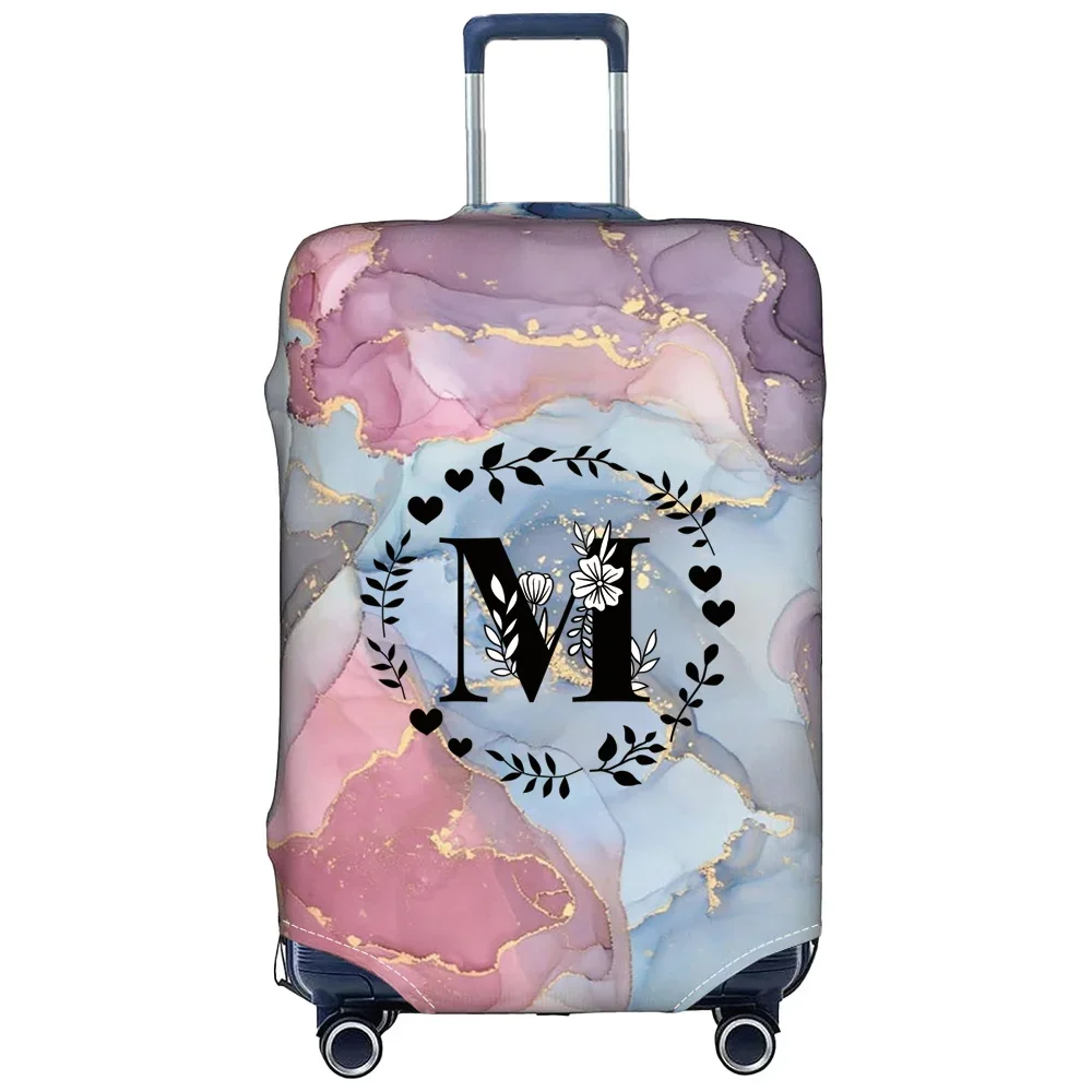 Luggage Cover Travel Suitcase Protective Cover Dust-Proof Thickened Elastic Fabric for 18-32inch Baggage Case Garland Letter