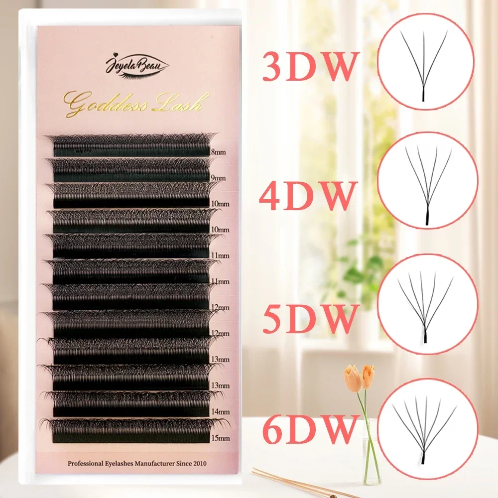 

Goddess W3D 4D 5D 6D Eyelash Extension W Style Faux Mink Natural Soft Bloom Lash Automatic Flowering Premade Fans Volume Eyelash