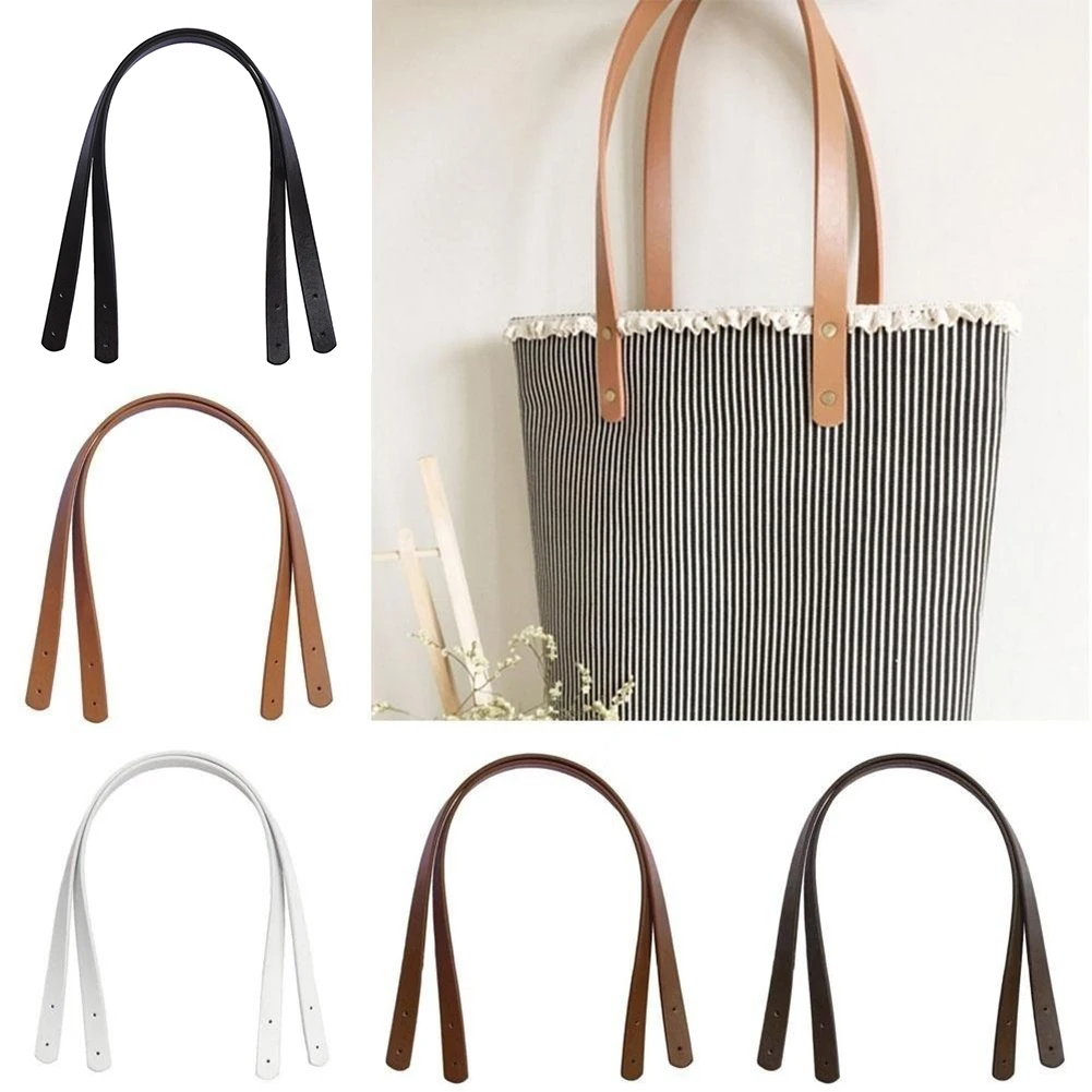 2Pcs PU Leather Shoulder Bag Strap Handmade Weave Women Bag Handles DIY Replacement Handle For Handbag Belt Bag Accessories