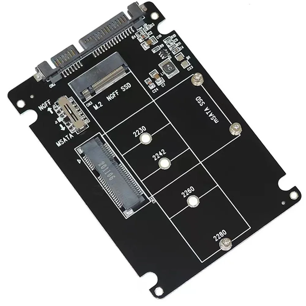 

Universal MSATA M.2 to SATA 3 Standard Mini MSATA to 2.5" SATA 22-Pin Converter Adapter Card for Windows Linux Mac 10 OS